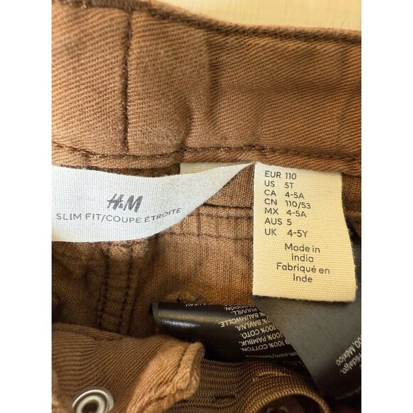 H&M BOYS Brown SLIM FIT CORDUROY PANTS SIZE 5T EUC - Picture 10 of 12